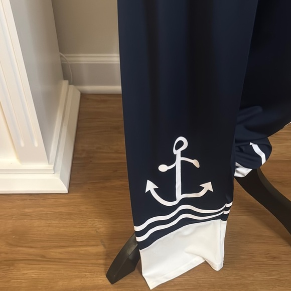 White and Navy Anchor Nautical Set NWOT - Picture 4 of 4